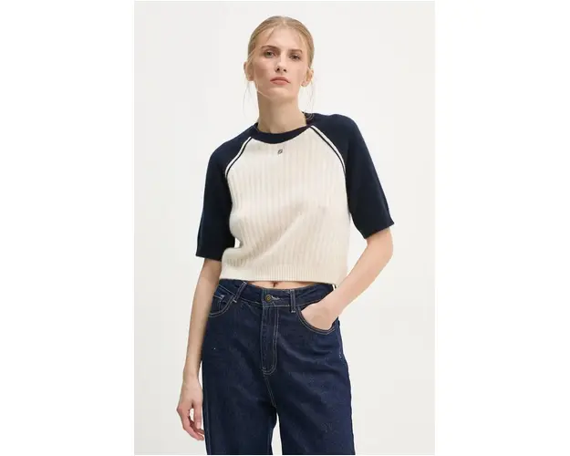 FROM FUTURE pulover de casmir culoarea bej, light, WPR02207