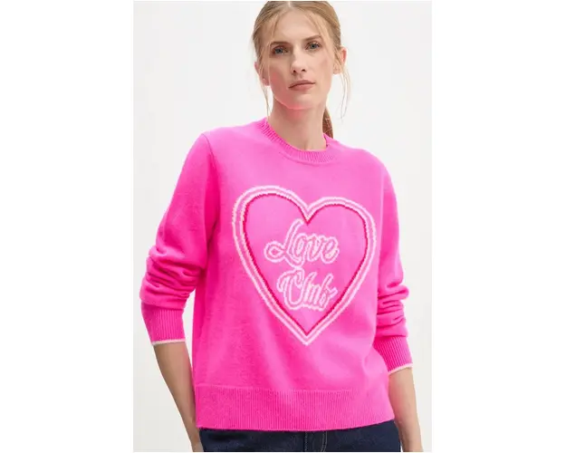 FROM FUTURE pulover de casmir culoarea roz, WPR02209