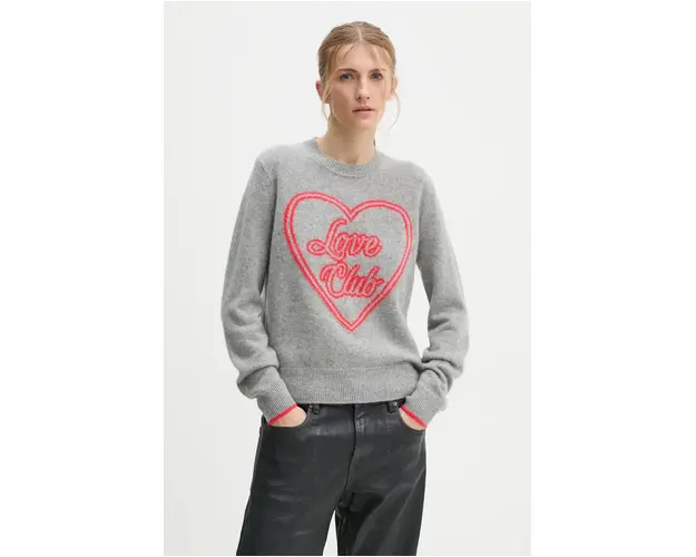 FROM FUTURE pulover de casmir culoarea gri, WPR02209