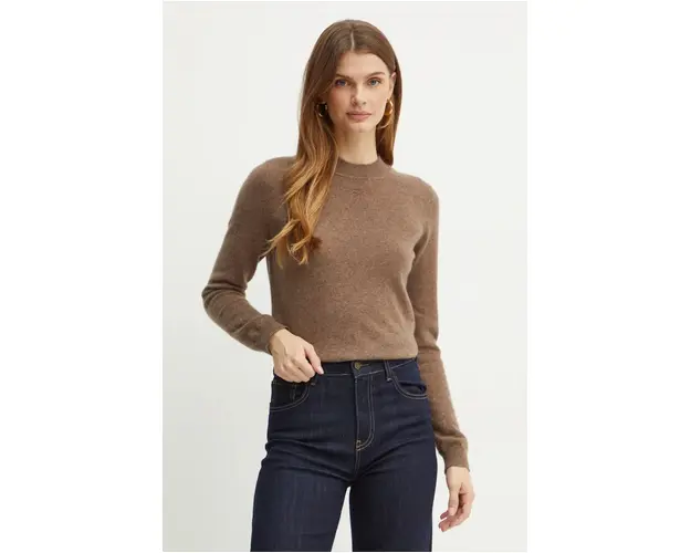 Karl Lagerfeld pulover de casmir culoarea maro, light, 246W2013