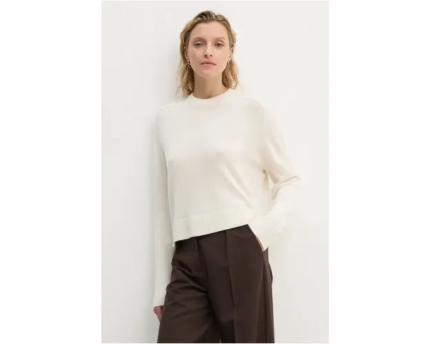 Theory pulover de casmir culoarea bej, light, O0818703