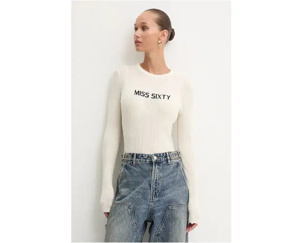 Miss Sixty pulover de lana femei, culoarea bej, light, 6L3RJ7291000