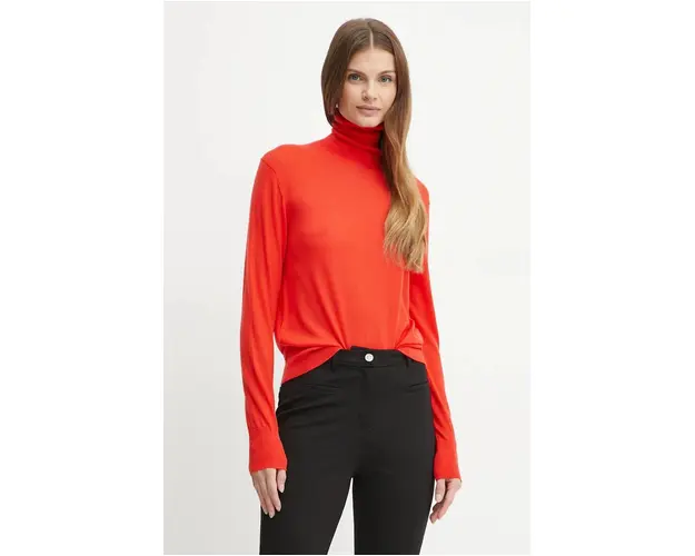 Forte Forte pulover femei, culoarea rosu, light, cu guler, 13335_my knit