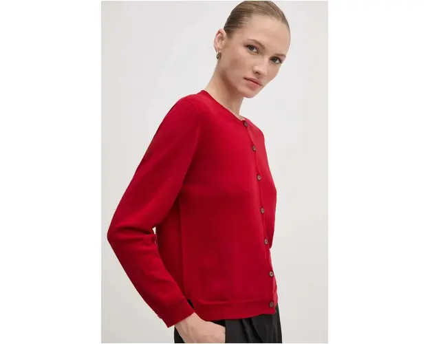 Sandro Ferrone cardigan din lana culoarea rosu, light, SFS69YBEQUAD