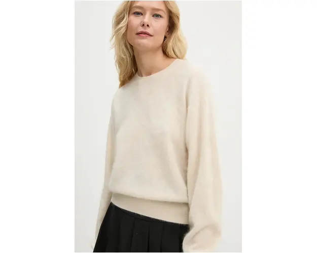 By Malene Birger pulover de casmir MANTEA culoarea bej, light, Q72552003