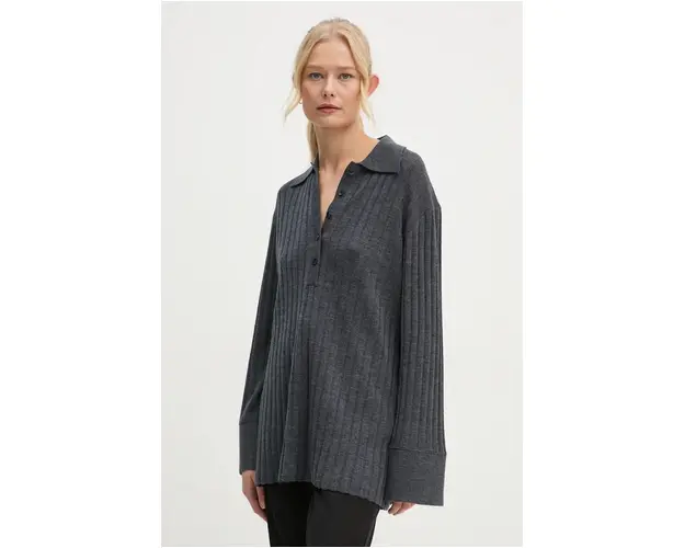 By Malene Birger pulover de lana DELPHINE femei, culoarea gri, light, Q72580001