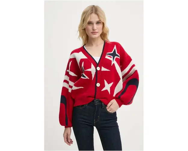 G-Star Raw cardigan din lana culoarea rosu, D25730-D939