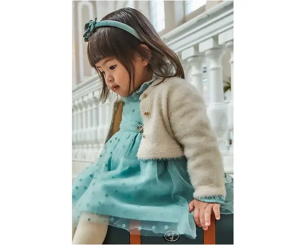 Mayoral cardigan bebe culoarea bej, 2325