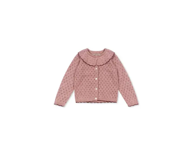 Konges Sløjd cardigan copii HOLIDAY KNIT CARDIGAN culoarea roz, KS101994