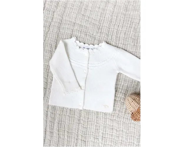 Tartine et Chocolat cardigan din amestec de lana pentru bebelusi culoarea bej, light, TZ18000