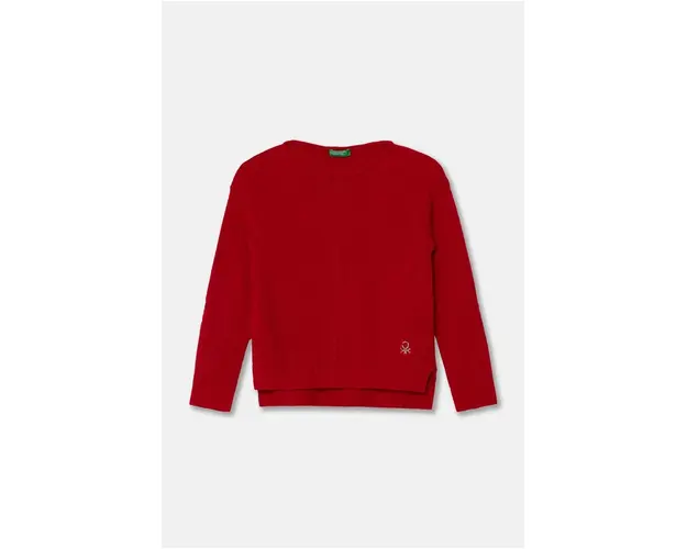 United Colors of Benetton pulover de lana pentru copii culoarea rosu, light, 1244C106X