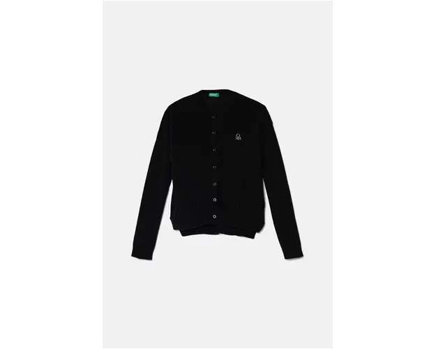 United Colors of Benetton cardigan de lana pentru copii culoarea negru, light, 1244C500N