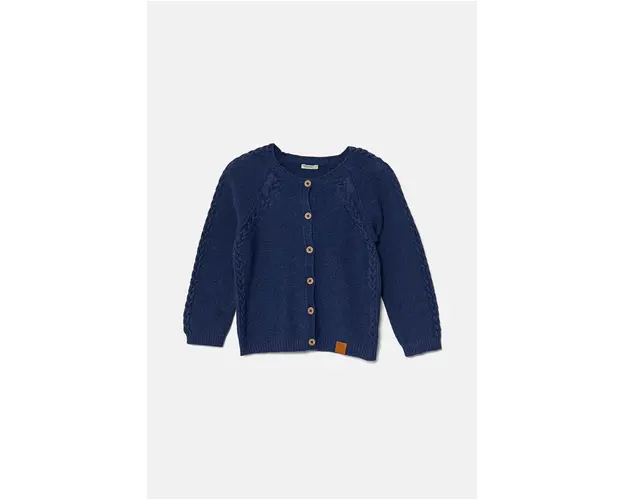 United Colors of Benetton cardigan din amestec de lana pentru bebelusi culoarea albastru marin, light, 1032A500T