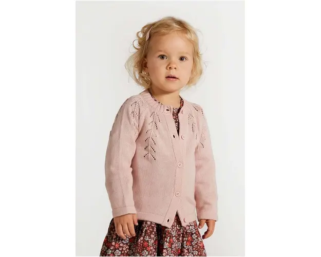 Coccodrillo cardigan bebe culoarea roz, CUTE GIRL NEWBORN