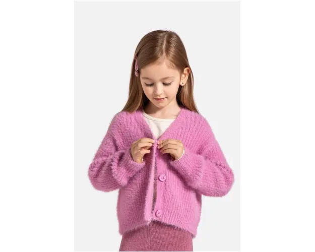 Coccodrillo cardigan copii culoarea roz, MYSTIC NATURE GIRL KIDS