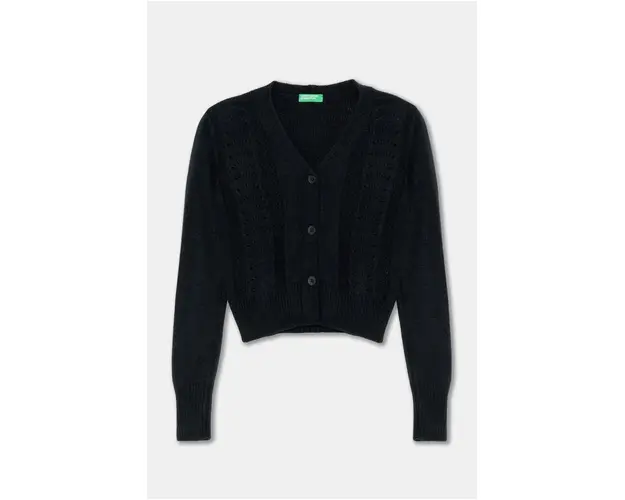 United Colors of Benetton pulover copii culoarea negru, light, 1370C601Q