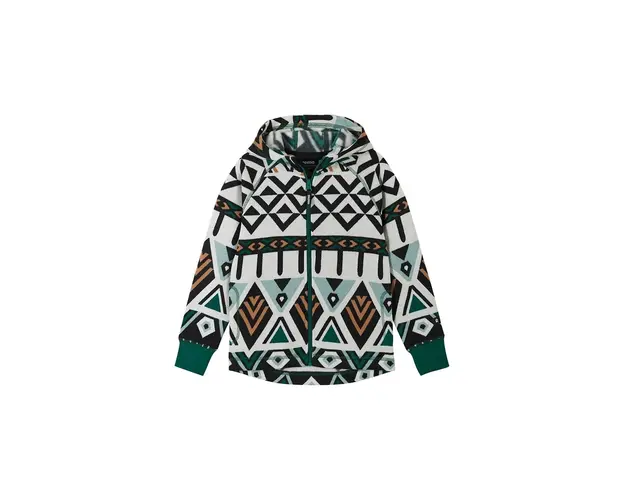 Reima bluza copii Northern culoarea verde, cu gluga, modelator, 5200044A