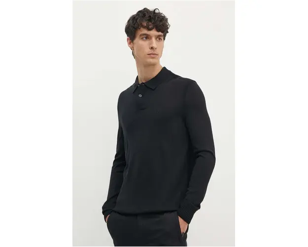 Boss Orange pulover de lana barbati, culoarea negru, light, 50519958