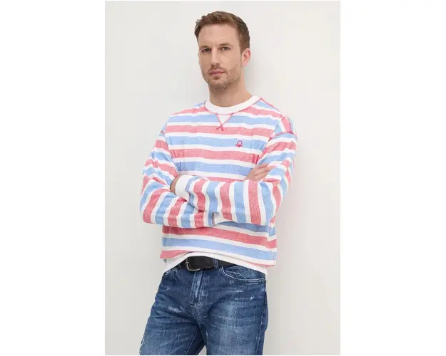 United Colors of Benetton pulover barbati, culoarea alb, light, 33RPU109D