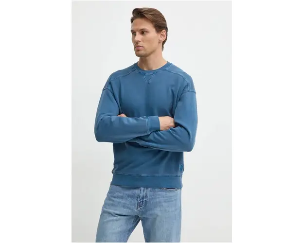 United Colors of Benetton hanorac de bumbac barbati, neted, 3P0VU1095