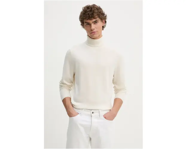 Theory pulover de casmir culoarea alb, light, cu guler, N0888705