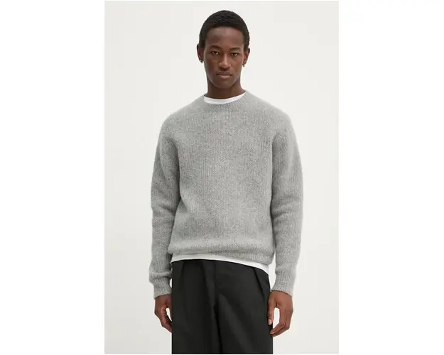 Sunflower pulover de lana barbati, culoarea gri, calduros, 3033