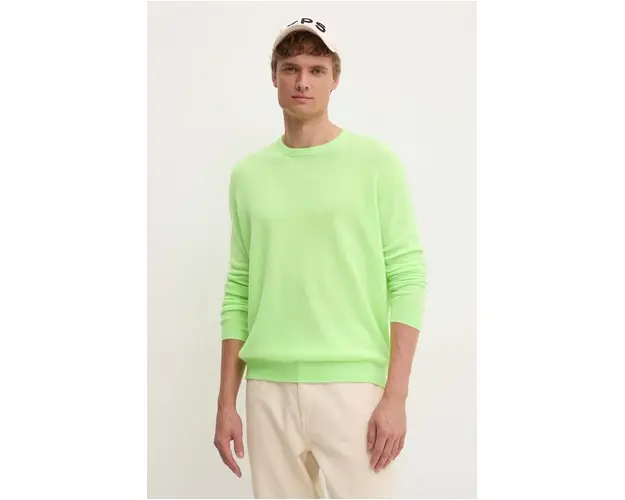 American Vintage pulover de lana barbati, culoarea verde, light, MRAX18AH24