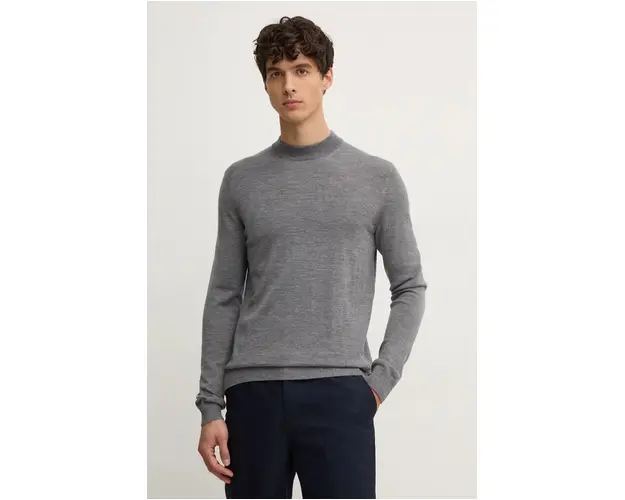 Joop! pulover de lana barbati, culoarea gri, light, 30032606