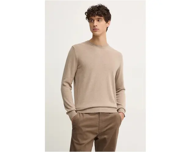 Sisley pulover din amestec de lana barbati, culoarea bej, light, 102HS1B17