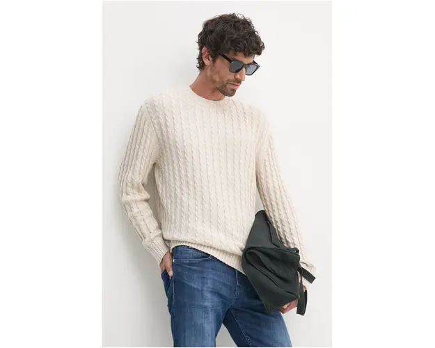 Pepe Jeans pulover de bumbac CHARLIE culoarea bej, light, PM702453