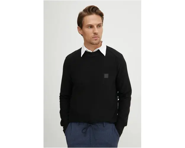 Boss Orange pulover din amestec de casmir culoarea negru, light, 50527584