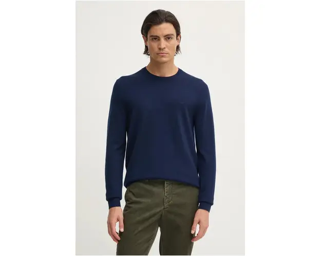 Michael Kors pulover de lana barbati, culoarea albastru marin, light, CF460F77AP