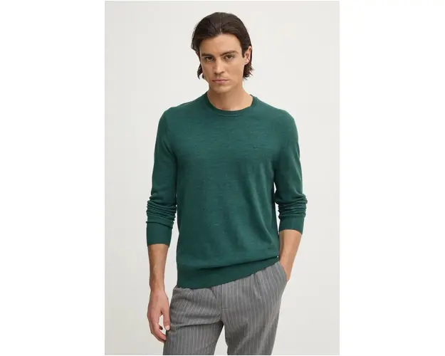 Michael Kors pulover de lana barbati, culoarea verde, light, CF460F77AP