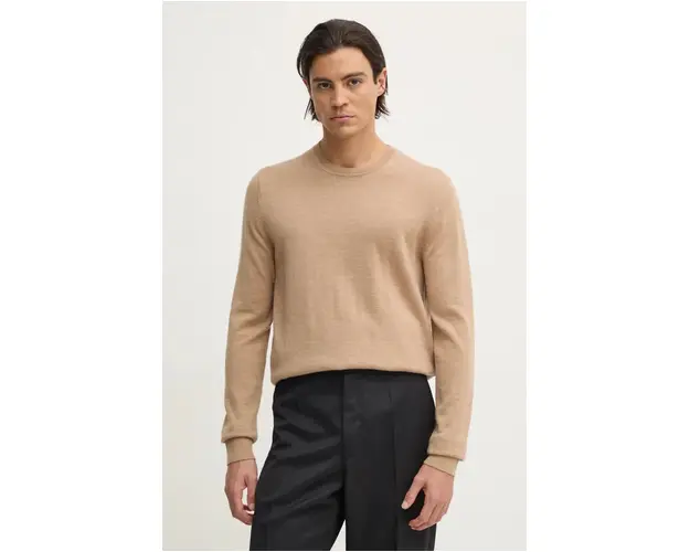 Michael Kors pulover de lana barbati, culoarea bej, light, CF460F77AP