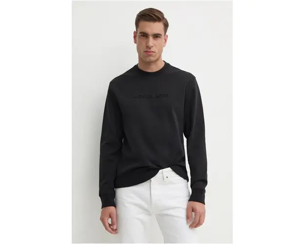 Michael Kors bluza barbati, culoarea negru, cu imprimeu, CF4528J5MF