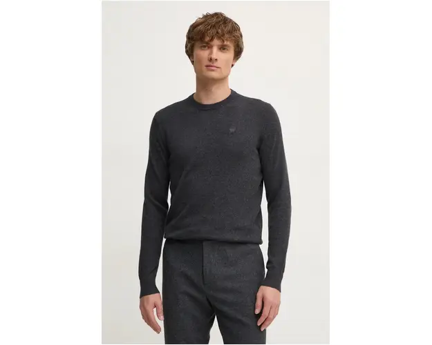 North Sails pulover din amestec de lana barbati, culoarea gri, light, 699773