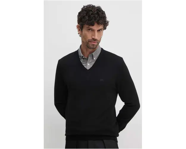 Lindbergh pulover barbati, culoarea negru, light, 30-800140