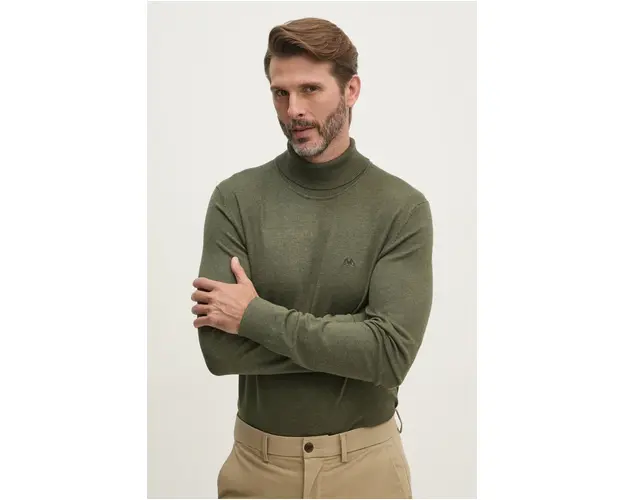 Lindbergh pulover barbati, culoarea verde, light, 30-80094