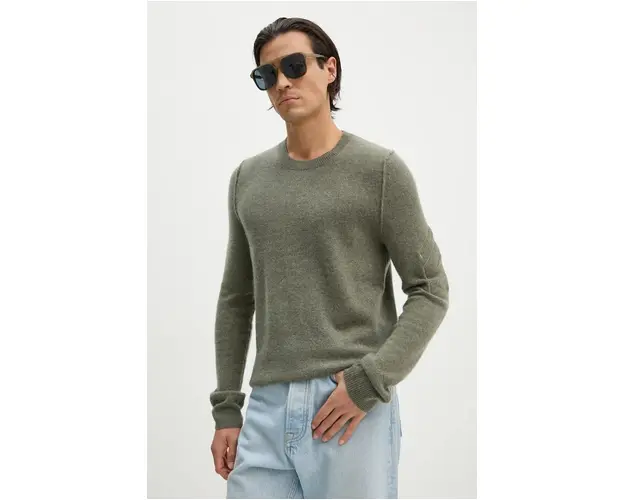 ZADIG&VOLTAIRE pulover de casmir culoarea verde, light, KMSW00664