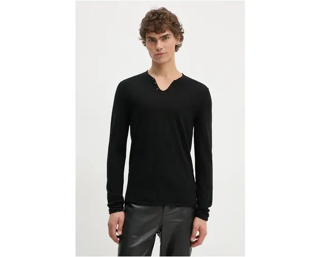 ZADIG&VOLTAIRE pulover de lana barbati, culoarea negru, light, KMSW00683