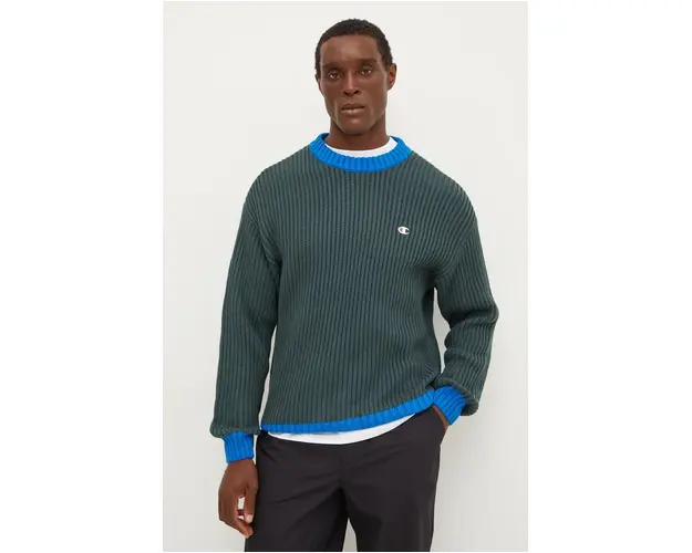 Champion pulover barbati, culoarea verde, calduros, 220442