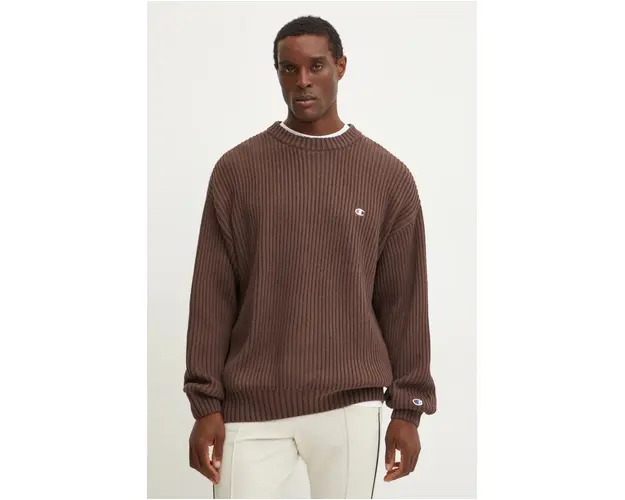 Champion pulover barbati, culoarea maro, calduros, 220442