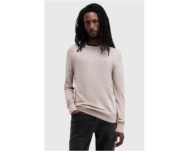 AllSaints pulover de lana MODE barbati, culoarea gri, M002KZ