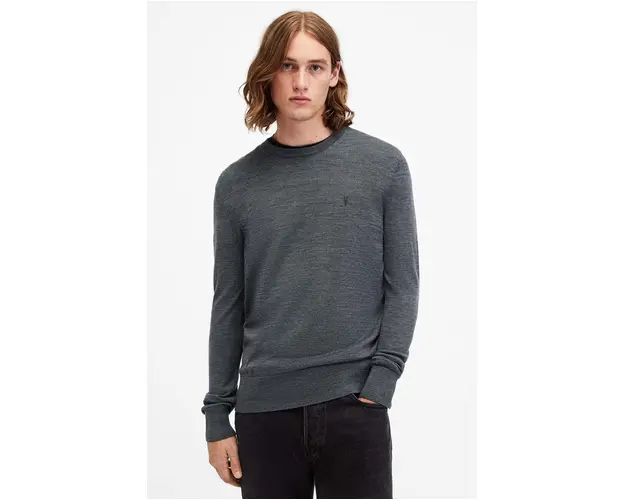 AllSaints pulover de lana MODE barbati, culoarea gri, M002KZ