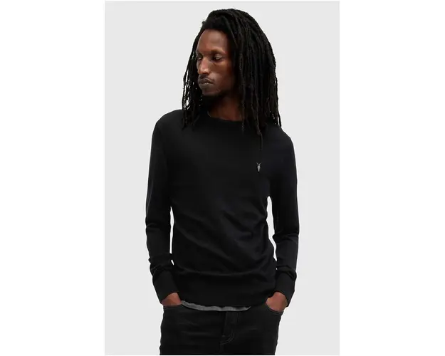 AllSaints pulover de lana MODE culoarea negru, M002KZ