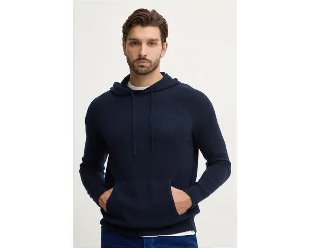 FROM FUTURE pulover de casmir culoarea albastru marin, MPH00493