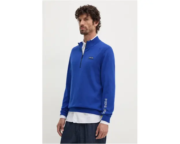 Pepe Jeans pulover de bumbac Red Bull Racing x Pepe Jeans light, cu turtleneck, RM700006