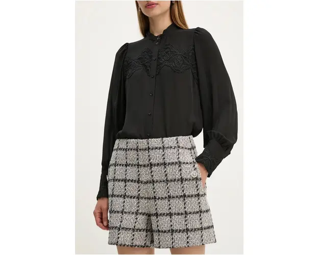 Bruuns Bazaar pantaloni scurti DoxaBBNadiata shorts femei, culoarea gri, modelator, high waist, BBW4176