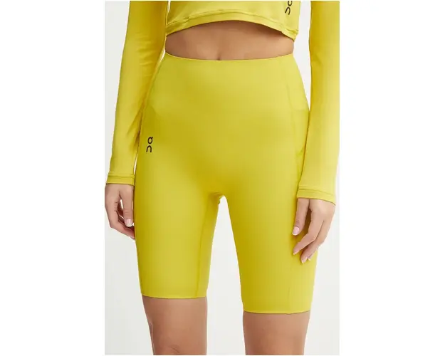 ON running pantaloni scurti de antrenament Movement culoarea verde, neted, high waist, 1WE11912607
