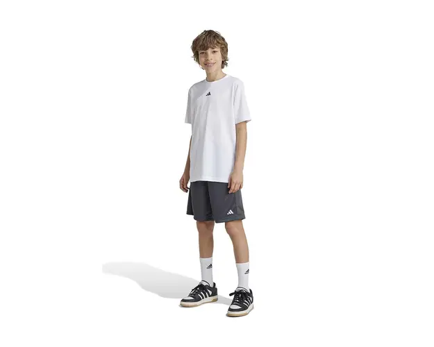 adidas pantaloni scurti copii J TR-ES SH culoarea gri, cu imprimeu, talie reglabila, IW0848